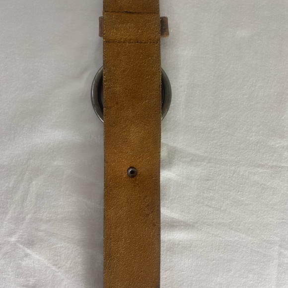 Vintage Y2K Genuine Leather Belt Brown Distressed Western Classic Unisex - Picture 4 of 9